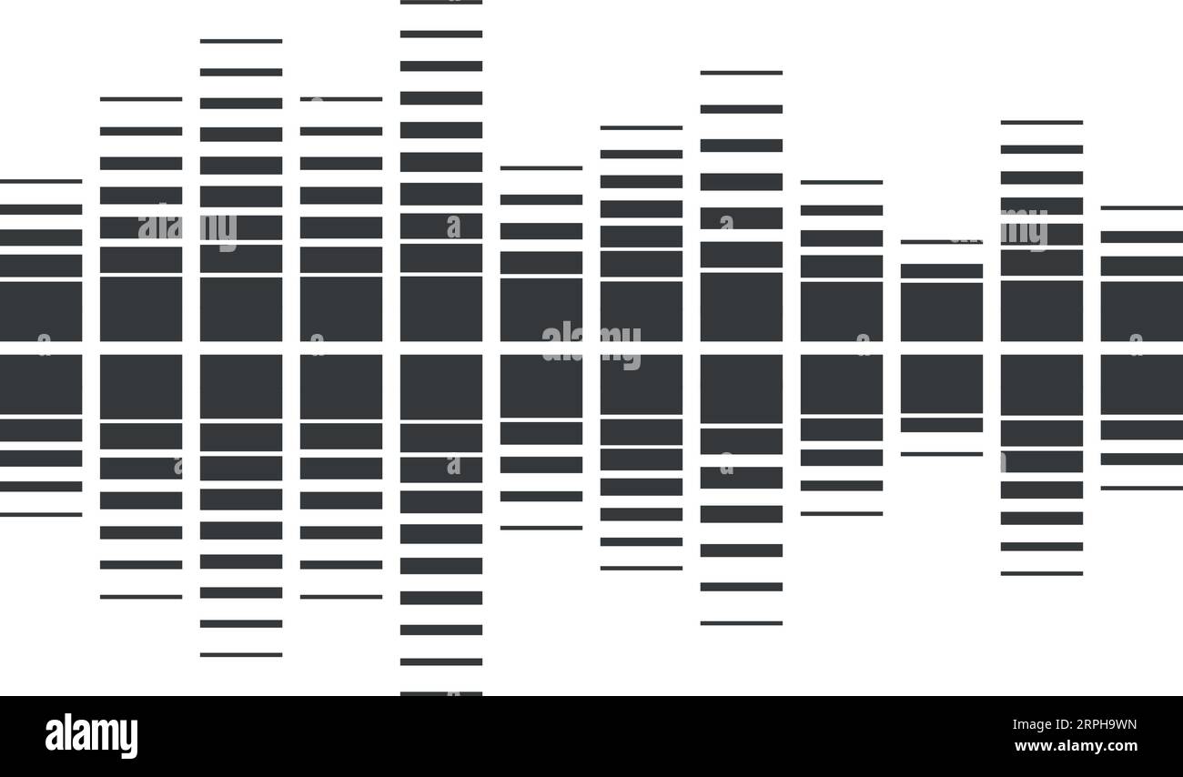 Egaliseur musical. Fréquence de battement de l'onde sonore numérique Illustration de Vecteur