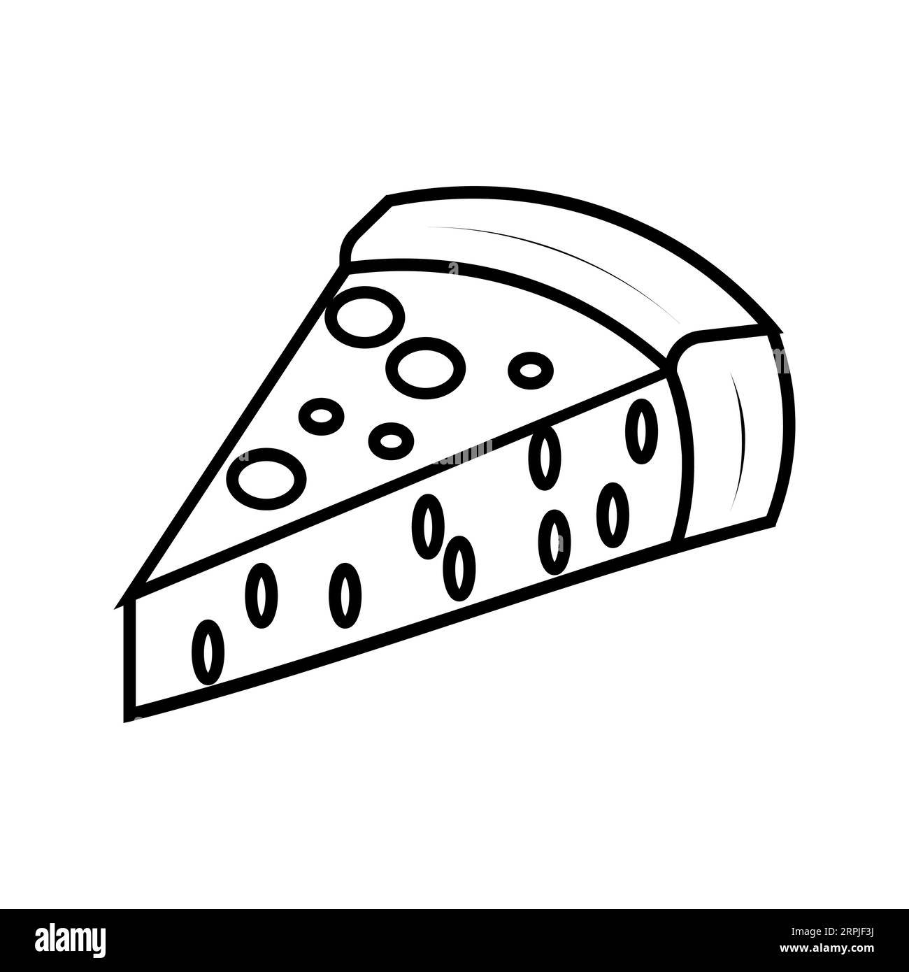 Icône vectorielle modifiable et redimensionnable de PIZZA Illustration de Vecteur