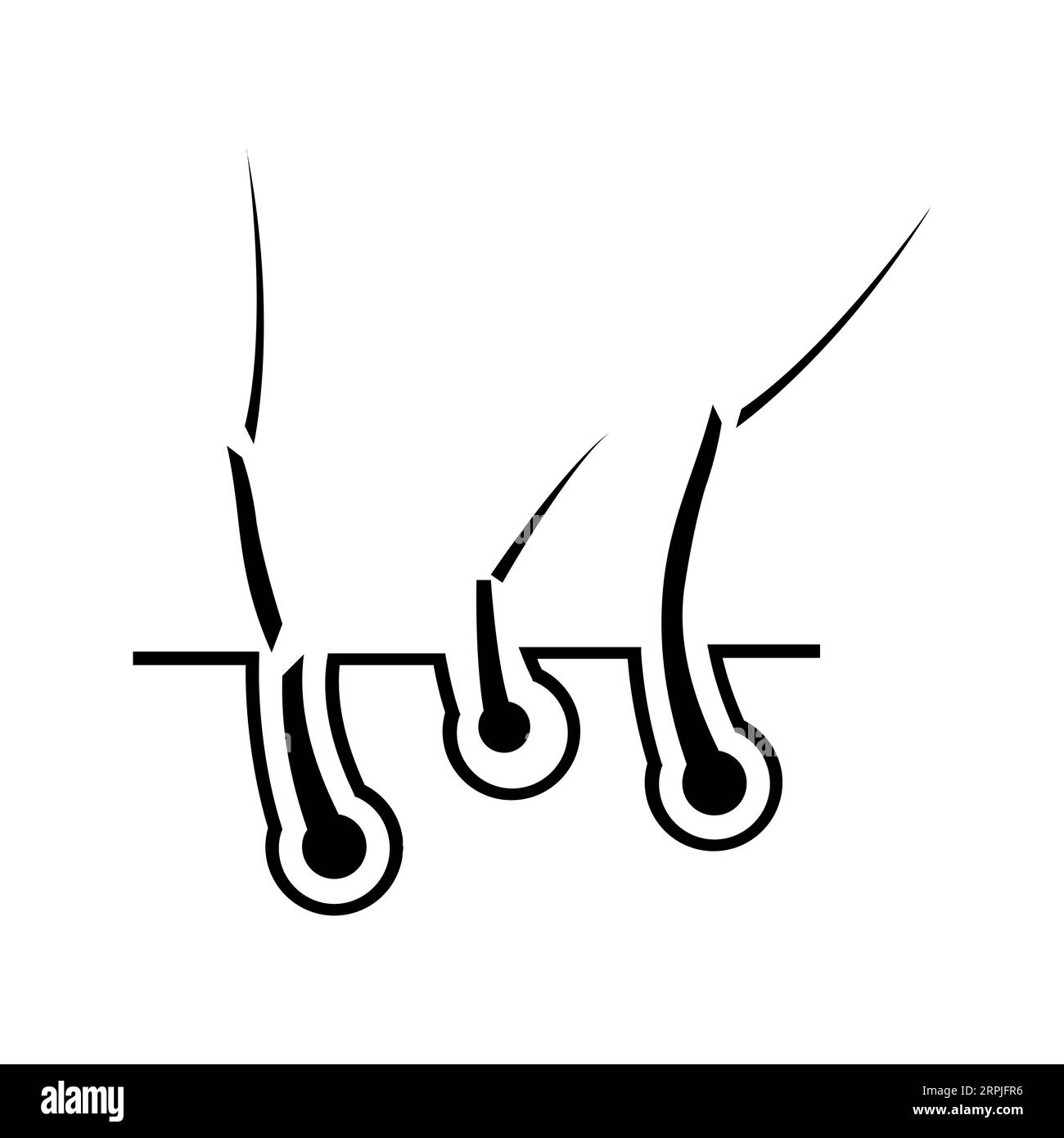 Icône vectorielle modifiable et redimensionnable POUR CHEVEUX CASSANTS Illustration de Vecteur