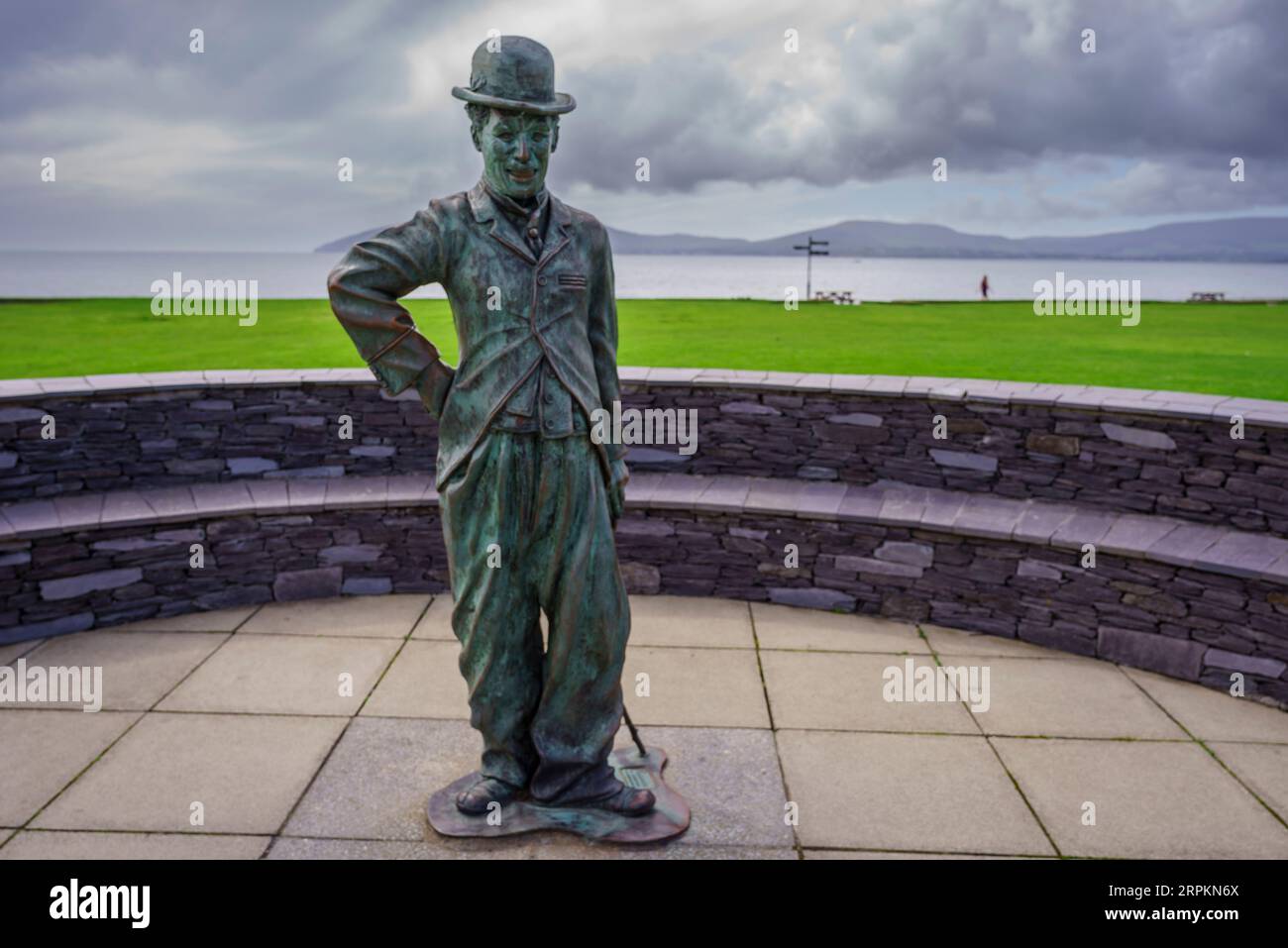 Statue de Charlie Chaplin County Kerry, Waterville, Irlande, Royaume-Uni Banque D'Images