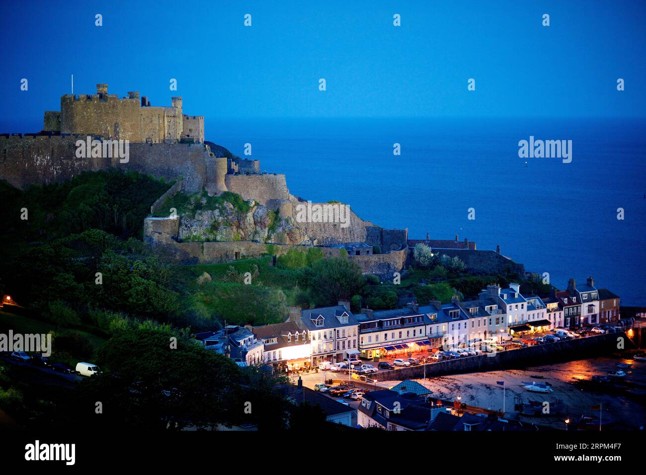 Château Mont Orgueil, Jersey, Channel Islands Banque D'Images