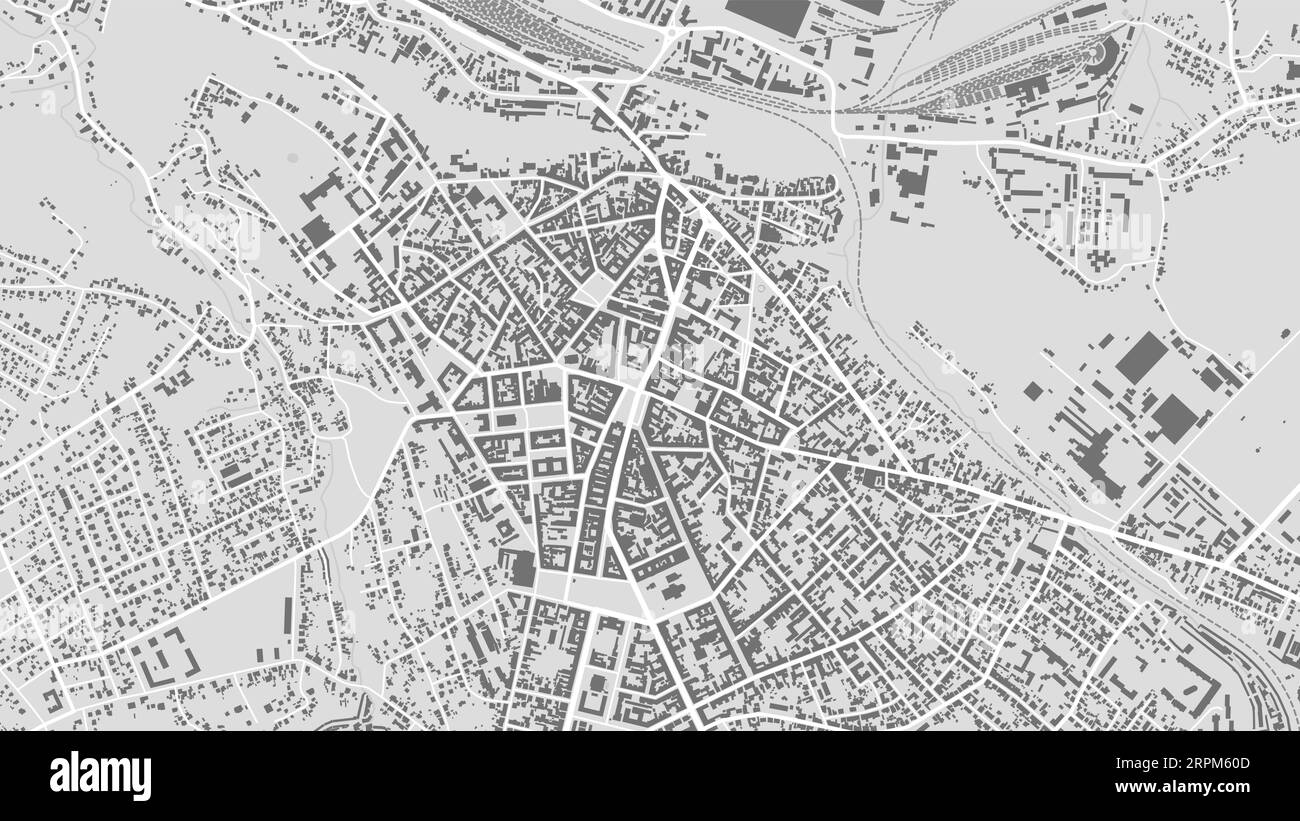 Carte de Chernivtsi ville, Ukraine. Affiche urbaine en noir et blanc. Image de la carte routière avec vue de la zone urbaine. Illustration de Vecteur