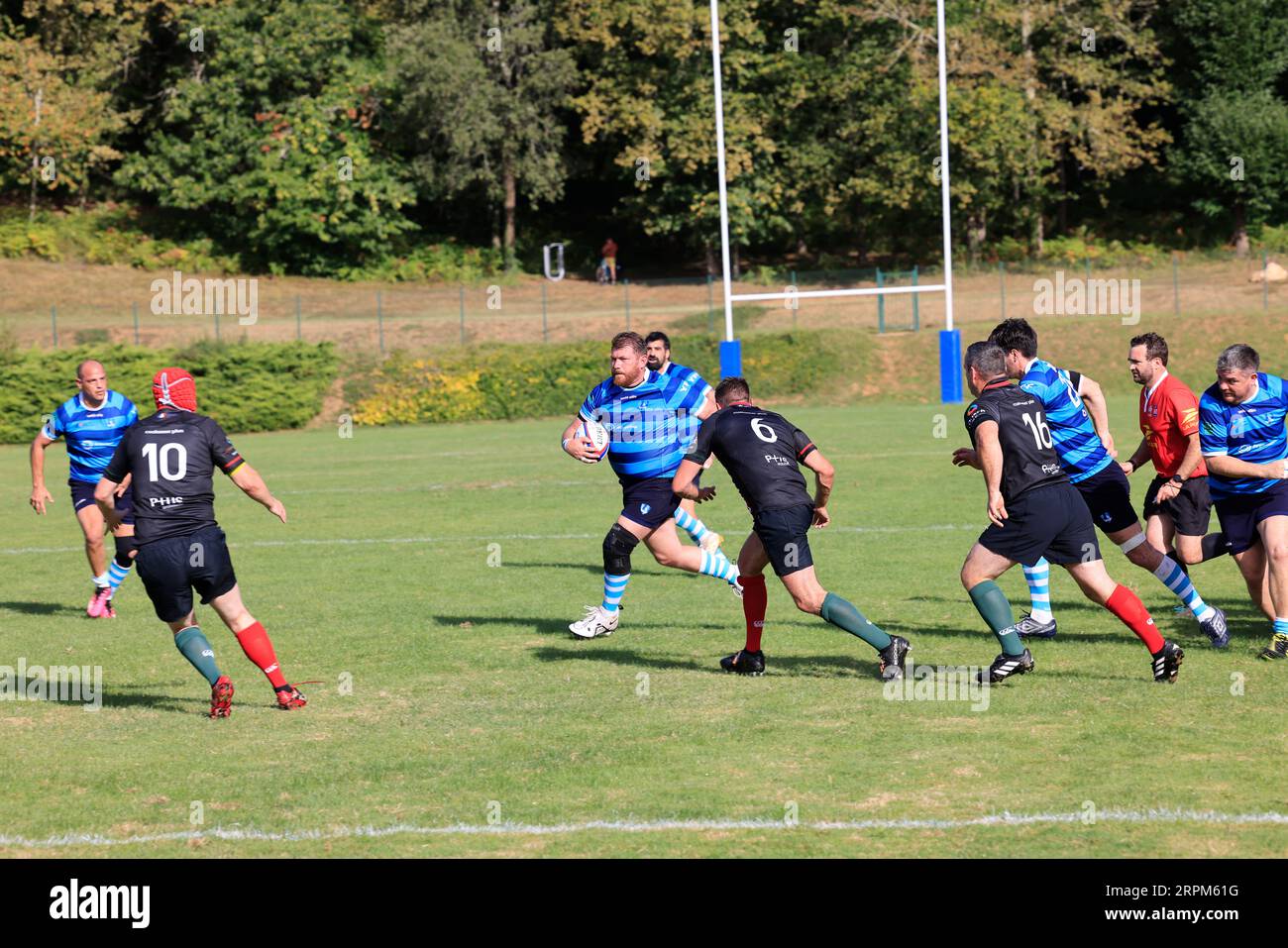 Sarlat, France. 4 septembre 2023. Coupe du monde de rugby parlementaire 2023 en France. Royaume-Uni - Argentine match. Le thé parlementaire argentin Banque D'Images