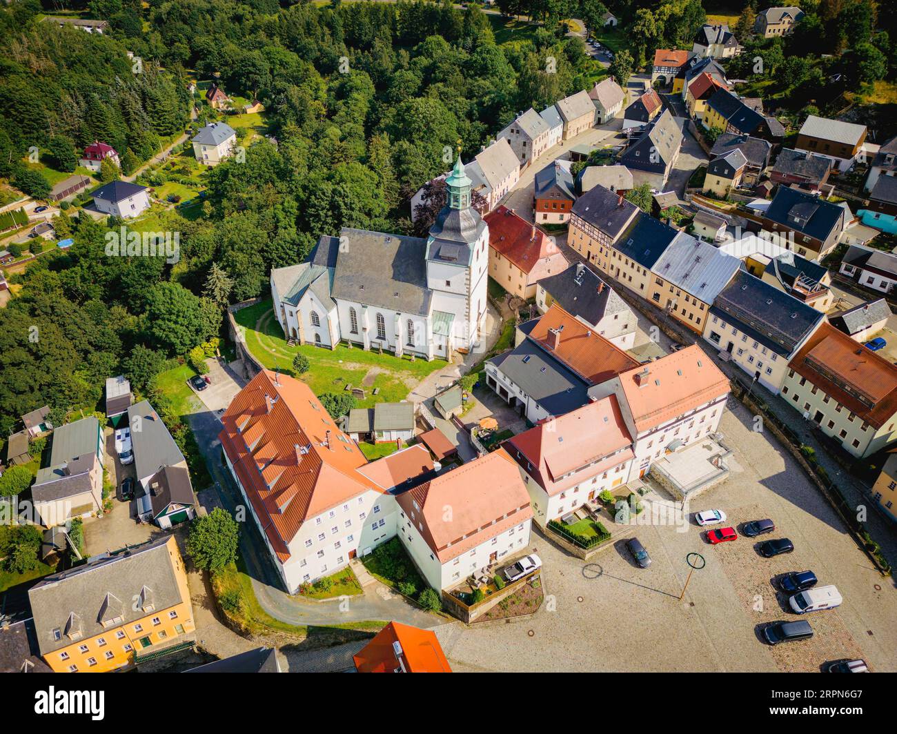 Le château de Lauenstein provient d'un château avec un noyau datant du 13e siècle dans le quartier Lauenstein d'Altenberg dans le Saechsische Banque D'Images