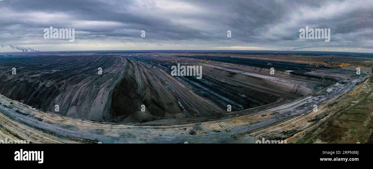 La mine à ciel ouvert de Nochten Banque D'Images