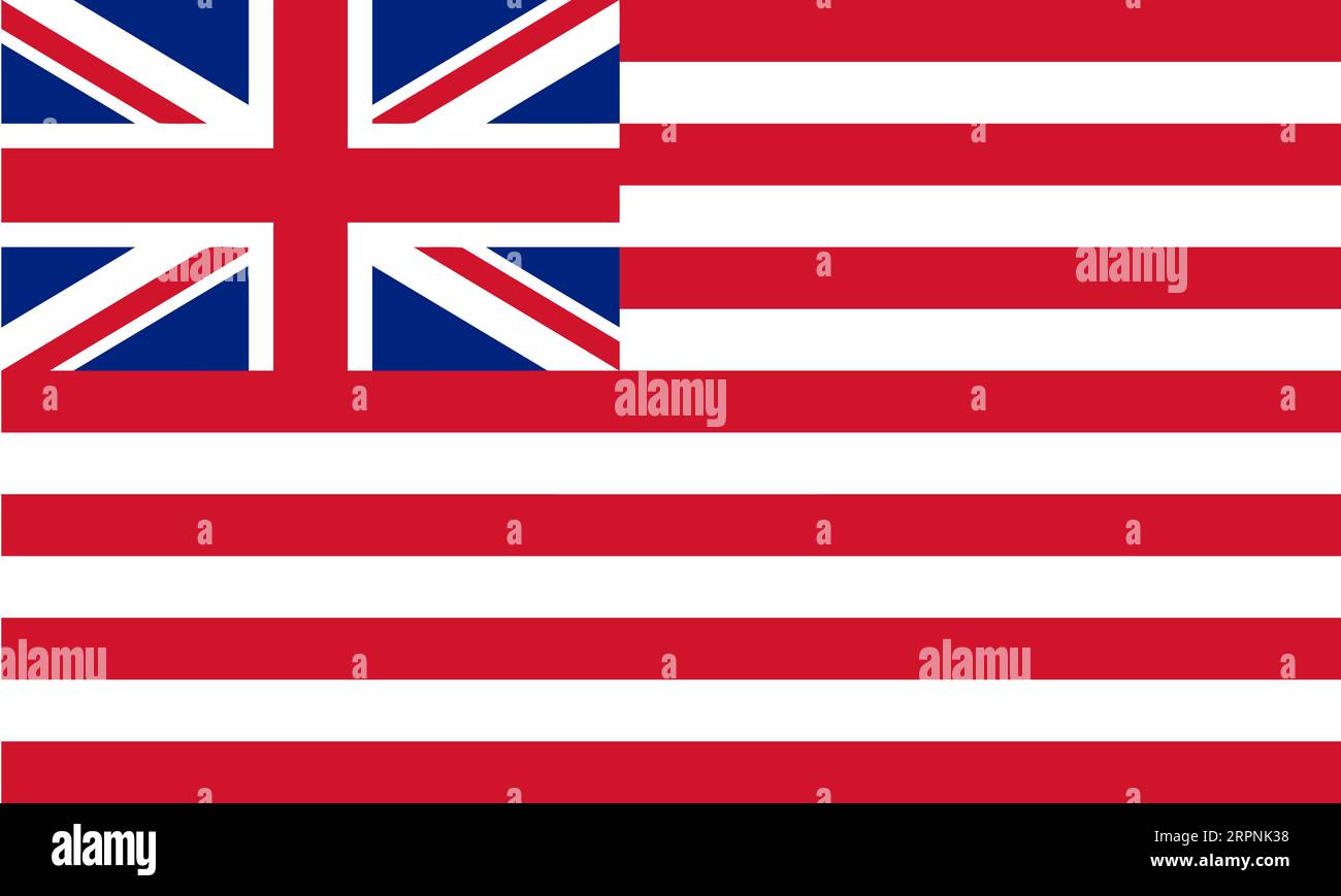 Drapeau national de la British East India Company. Symbole d'illustration vectorielle en anglais. Illustration de Vecteur