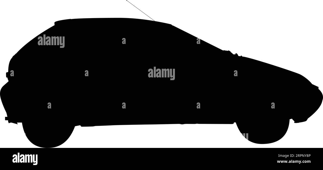 La silhouette d'une voiture compacte Illustration de Vecteur