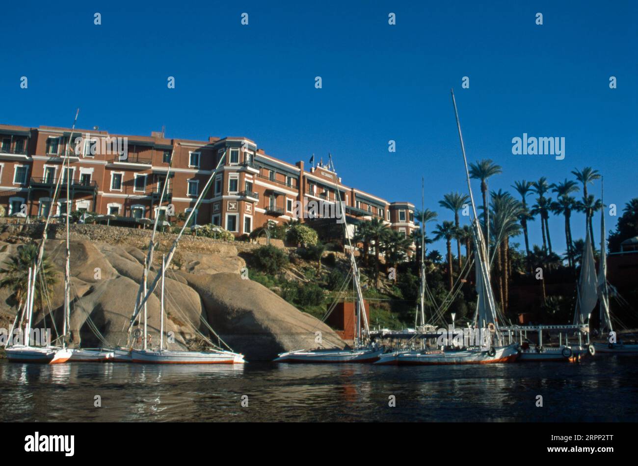 Le Old Cataract et le Nil Assouan Egypte Banque D'Images
