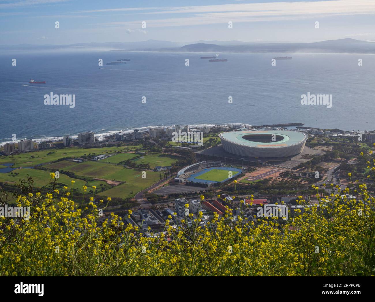 Le Cap, Afrique du Sud - 3 septembre 2023 : vue aérienne de Green point, photographiée depuis signal Hill. Banque D'Images