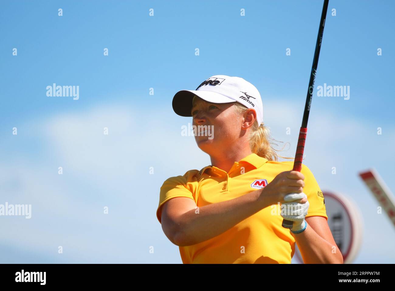 Stacy Lewis, des États-Unis, a été nommée capitaine de l'équipe américaine pour 2023 matchs de la Solheim Cup qui se dérouleront du 22 au 24 septembre à la Finca Cortesin en Espagne. Ici Banque D'Images