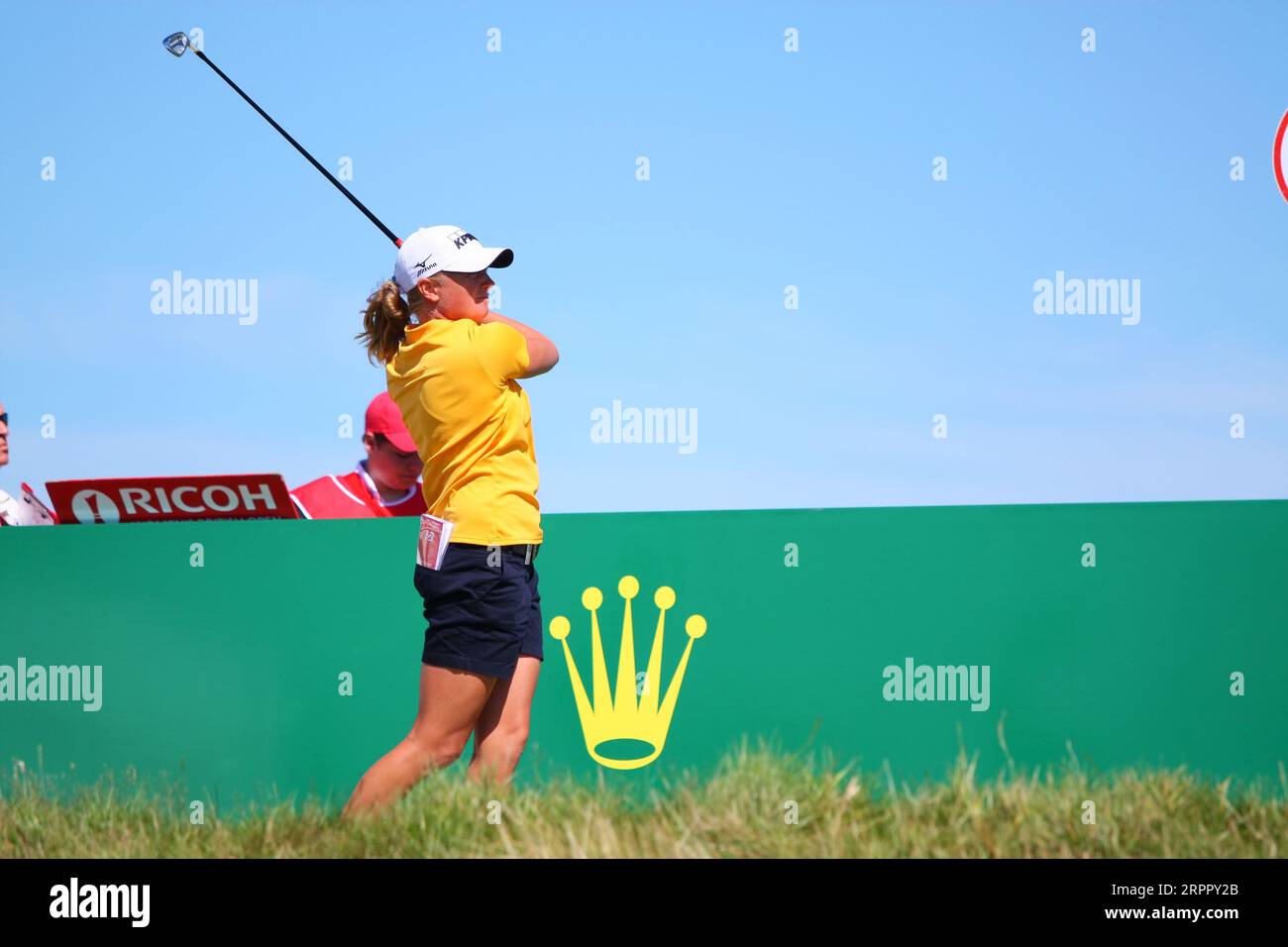 Stacy Lewis, des États-Unis, a été nommée capitaine de l'équipe américaine pour 2023 matchs de la Solheim Cup qui se dérouleront du 22 au 24 septembre à la Finca Cortesin en Espagne. Ici Banque D'Images