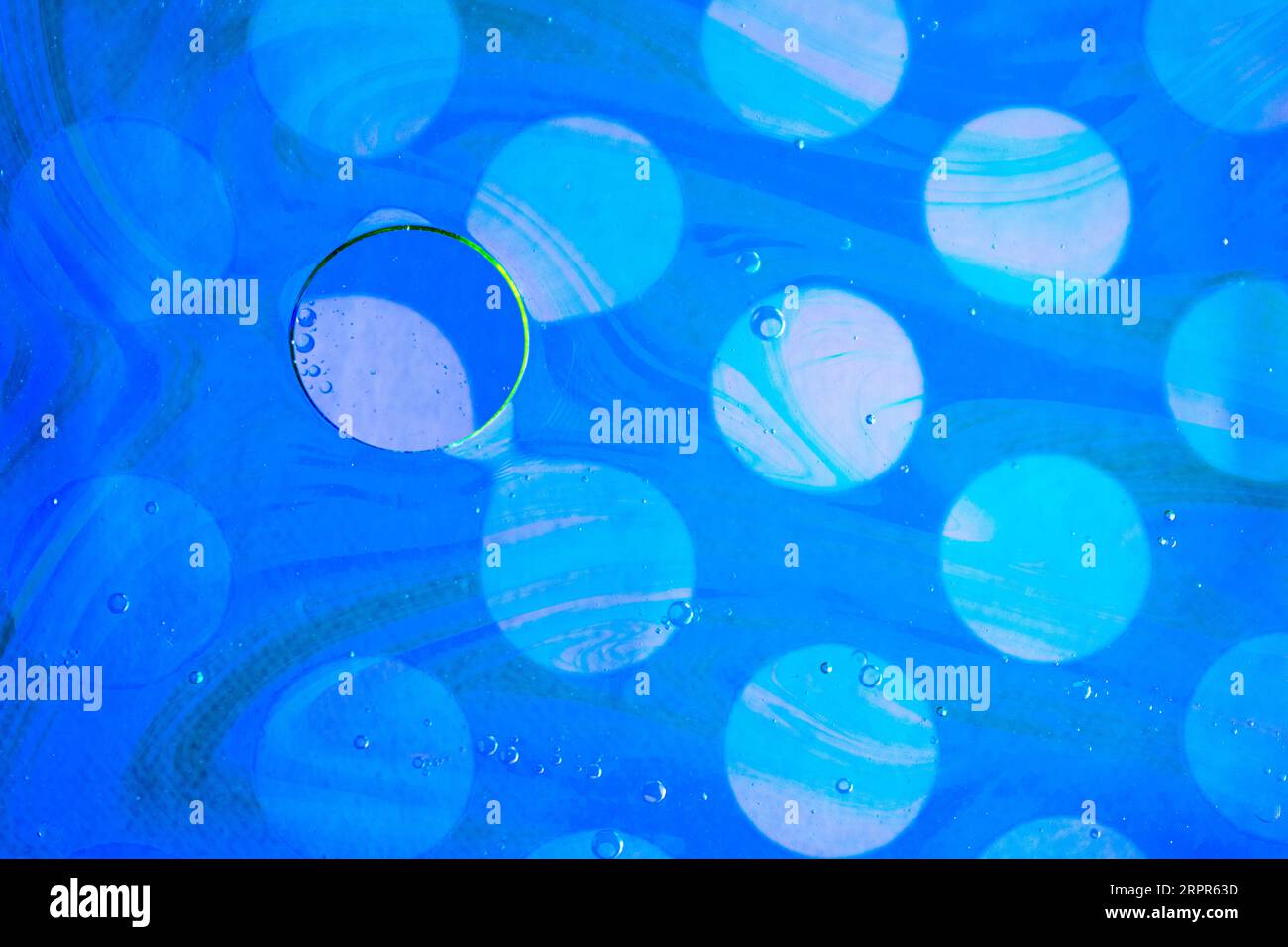cercles de fond abstraits tons bleus Banque D'Images