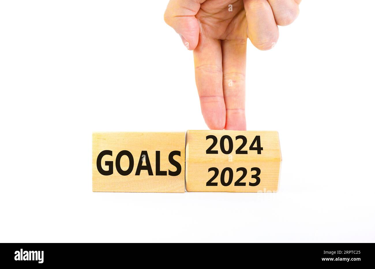 Symbole de planification de 2024 objectifs du nouvel an. Homme d ...