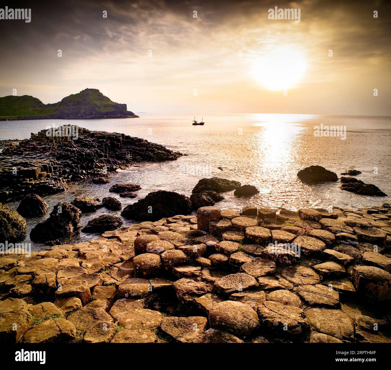 Giant's Causeway, co Antrim, en Irlande du Nord Banque D'Images