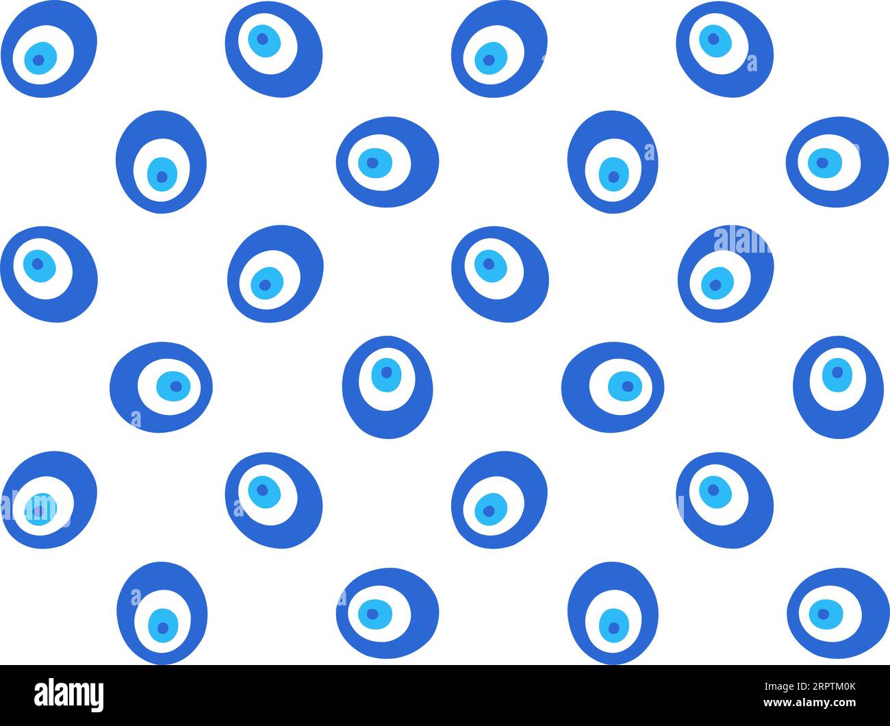 Evil Eye Turkish Eyes Seamless Pattern Illustration de Vecteur