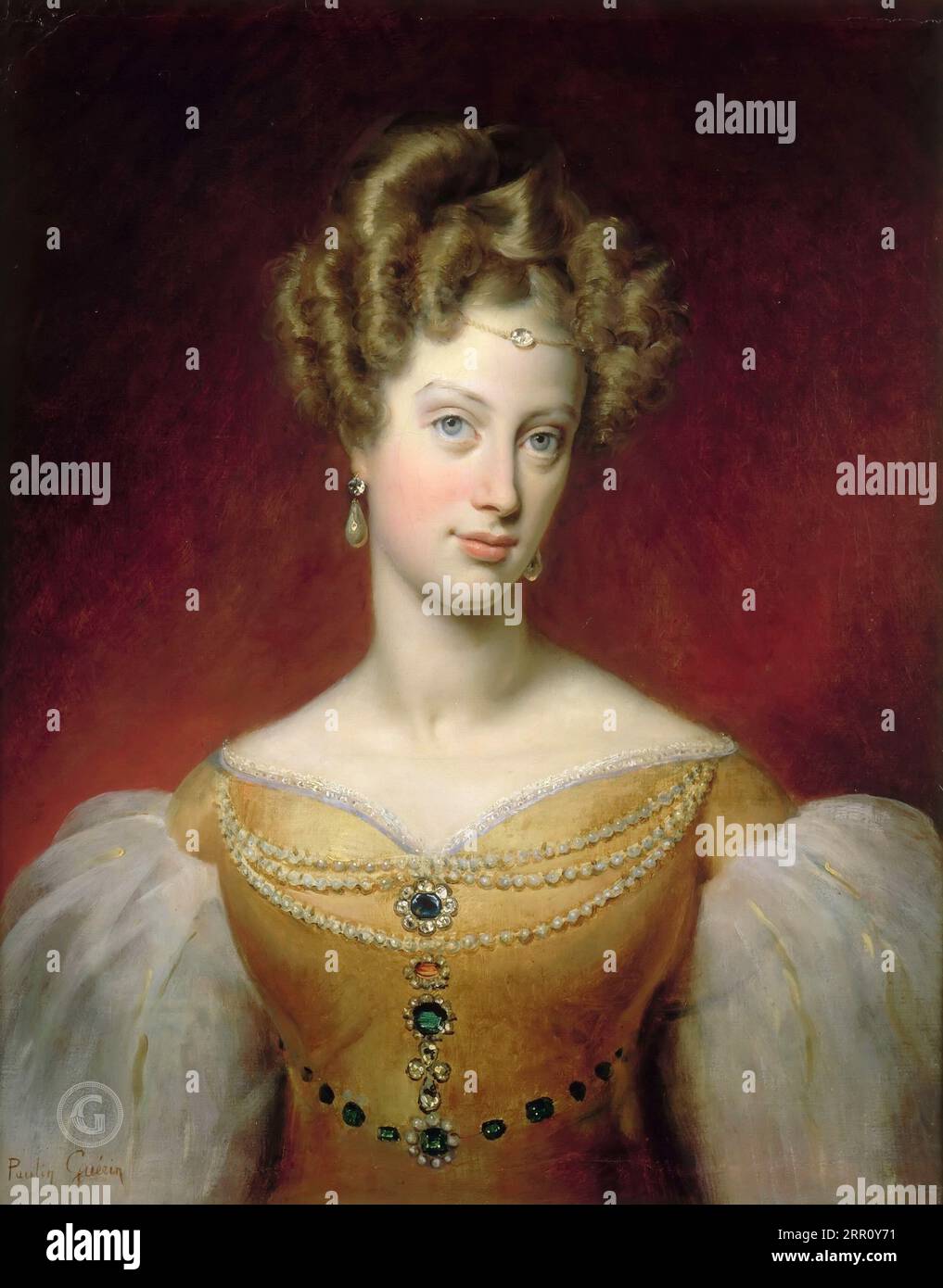 Paulin Guérin -- Marie-Caroline, Princesse de Bourbon-Sicile, Duchesse de Berry 1816, 69х54 Banque D'Images