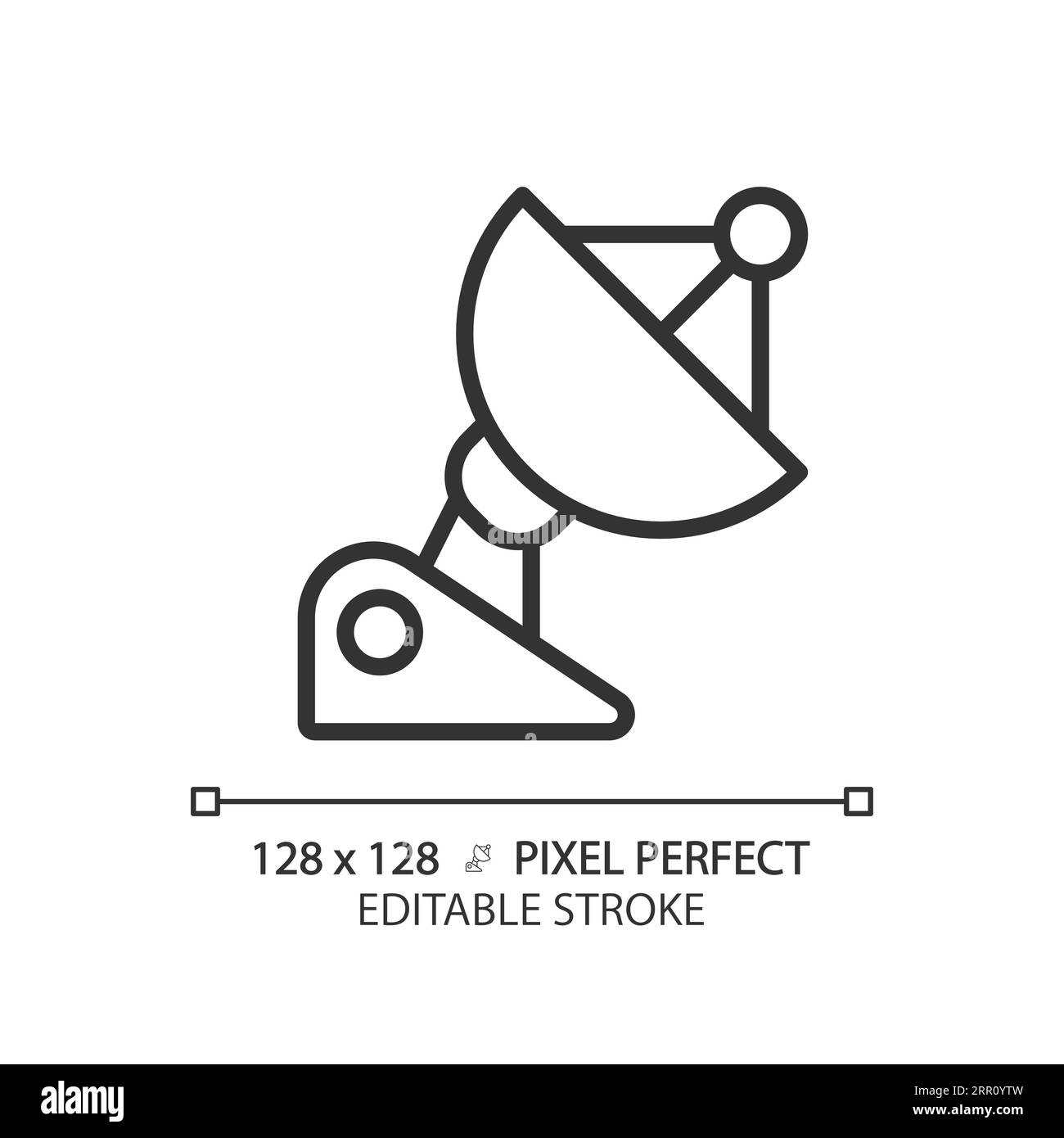 Icône linéaire parabolique pixel Perfect Illustration de Vecteur