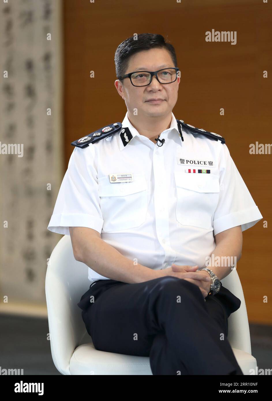 200831 -- HONG KONG, le 31 août 2020 -- Chris Tang Ping-keung, commissaire de police du gouvernement de la région administrative spéciale de Hong Kong, reçoit une entrevue avec Xinhua à Hong Kong, dans le sud de la Chine, le 27 août 2020. POUR ALLER AVEC Interview : HK police confiant de relever les défis, la sauvegarde de la sécurité nationale : chef de police CHINE-HONG KONG-POLICE CHIEF-INTERVIEW CN WuxXiaochu PUBLICATIONxNOTxINxCHN Banque D'Images