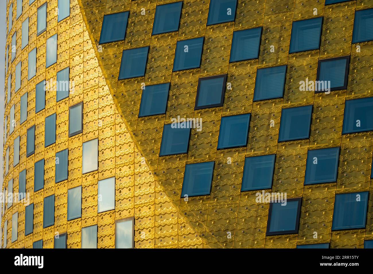 Hardenberg, pays-Bas, 02.09.2023, détail architectural de l'hôtel de ville emblématique et durable de Hardenberg Banque D'Images