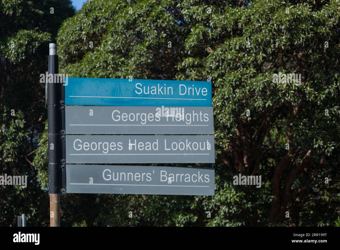 Headland Park, Mosman est composé de trois quartiers surplombant le port de Sydney-Chowder Bay/Georges Heights et Middle Head. Anciennement le site de 6 D Banque D'Images