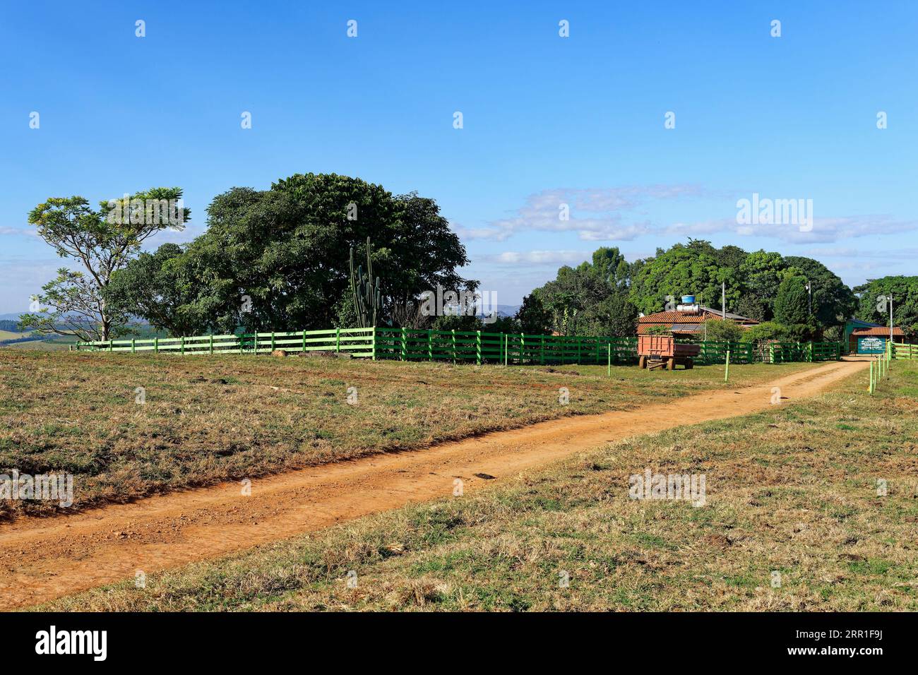 Entrée d'une ferme, Serra da Canastra, Sao Roque das Minas, Minas Gerais State, Brésil Banque D'Images