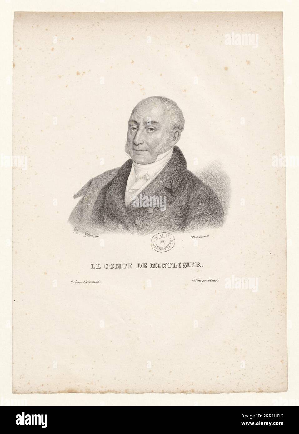 Le comte de Montlosier BOYER 1854 par Hippolyte-Louis Garnier Banque D'Images