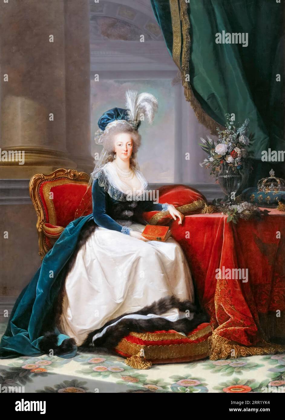 Marie-Antoinette, Reine de France (1755-1793), portrait à l'huile sur toile d'Elisabeth Vigee le Brun, 1788 Banque D'Images