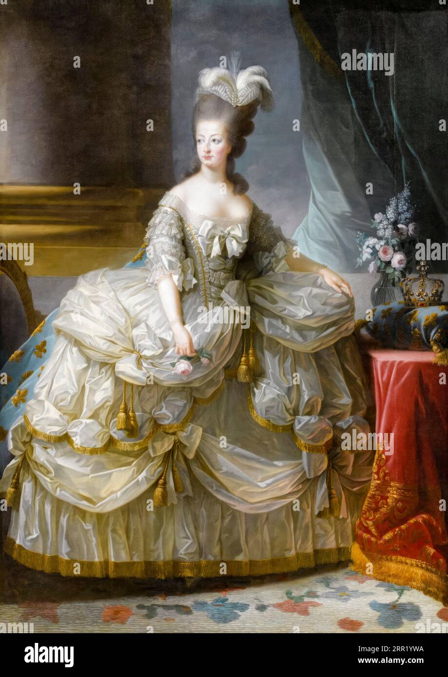 Marie-Antoinette, Reine de France (1755-1793), portrait à l'huile sur toile d'Elisabeth Vigee le Brun, 1778 Banque D'Images