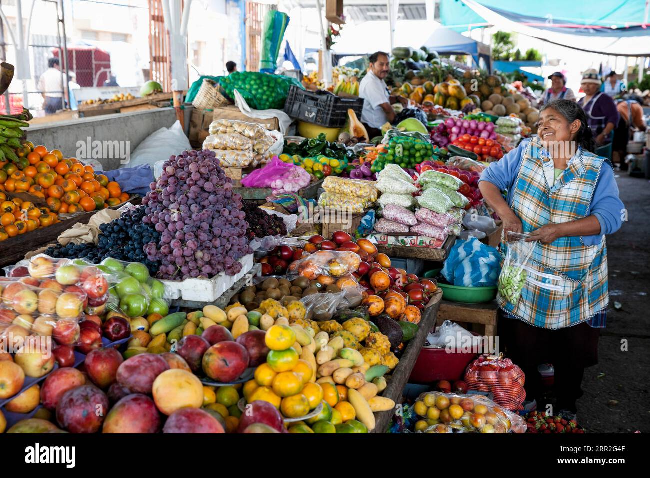 Marché à Calderon, Équateur Banque D'Images