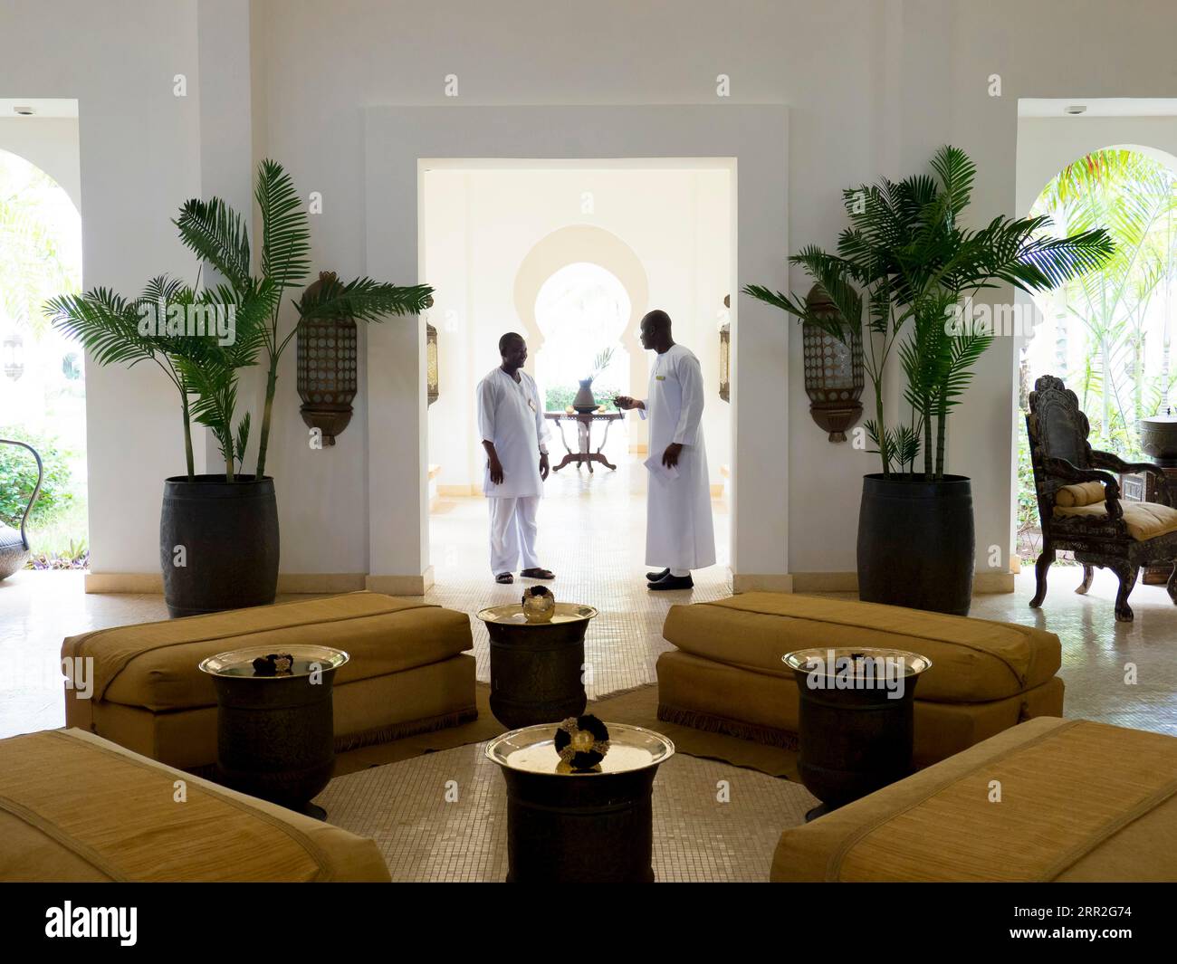 Baraza Luxury Resort, lobby, Zanzibar, Tanzanie Banque D'Images