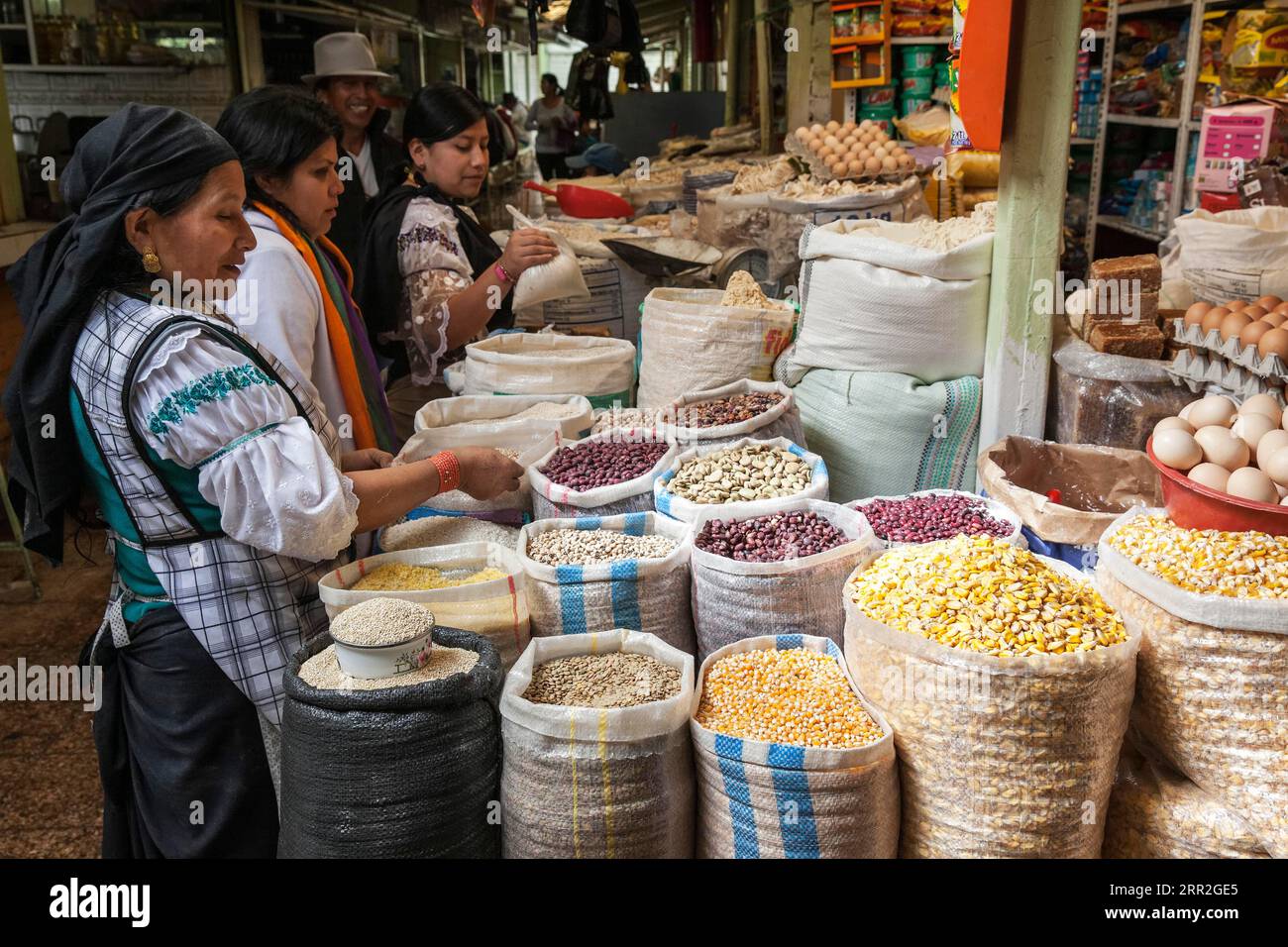 Dans le marché d'Otavalo, Équateur Banque D'Images