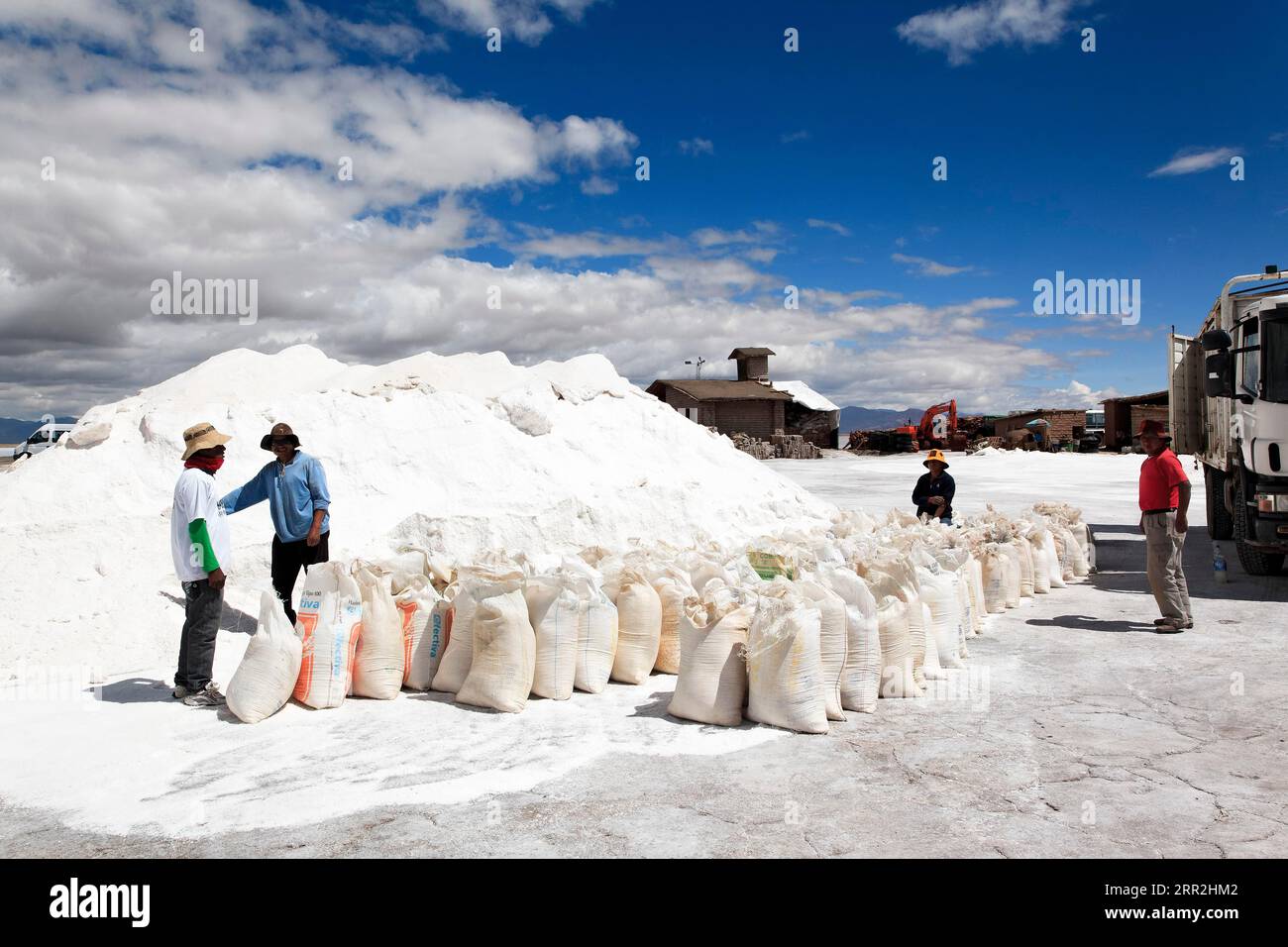 Salt Lake, Salinas grandes, Argentine, Amérique du Sud Banque D'Images