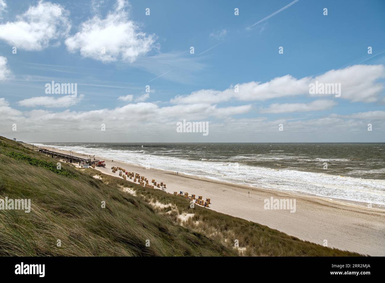 Section côtière sur la côte de la mer du Nord Banque D'Images