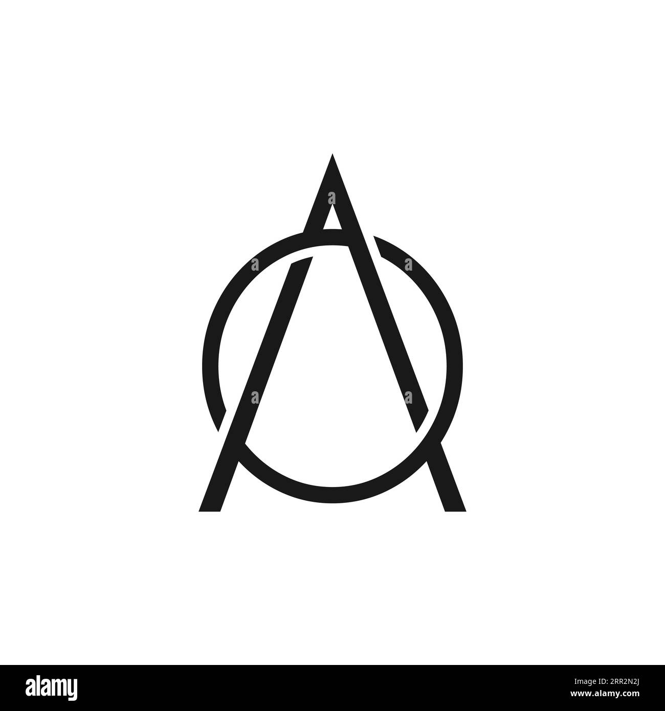 Image vectorielle de conception initiale de logo de lettre oa. Lettre initiale de monogramme O Un modèle de vecteur de conception de logo. O Une conception de logo de lettre Illustration de Vecteur