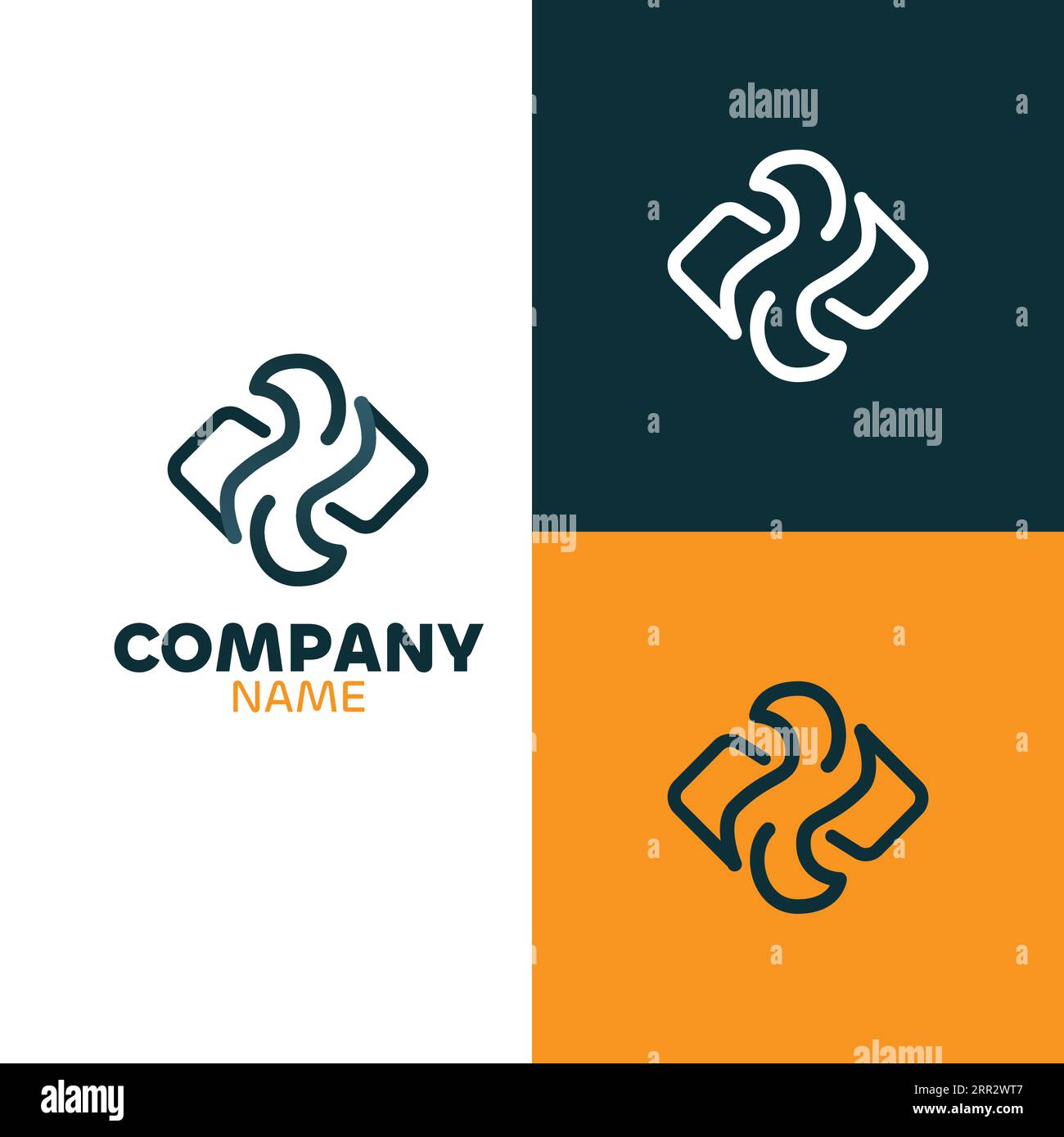 Design simple de logo de monogramme d'entreprise Illustration de Vecteur