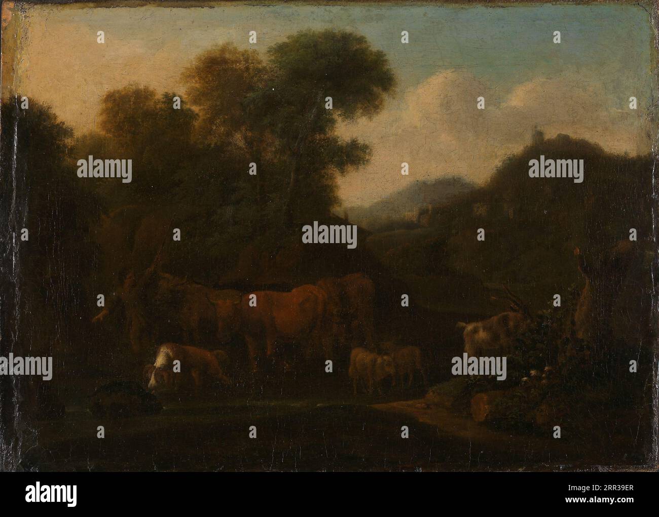 Paysage de montagne avec Shepherd probablement entre 1710 et 1760 par Jan van Gool Banque D'Images