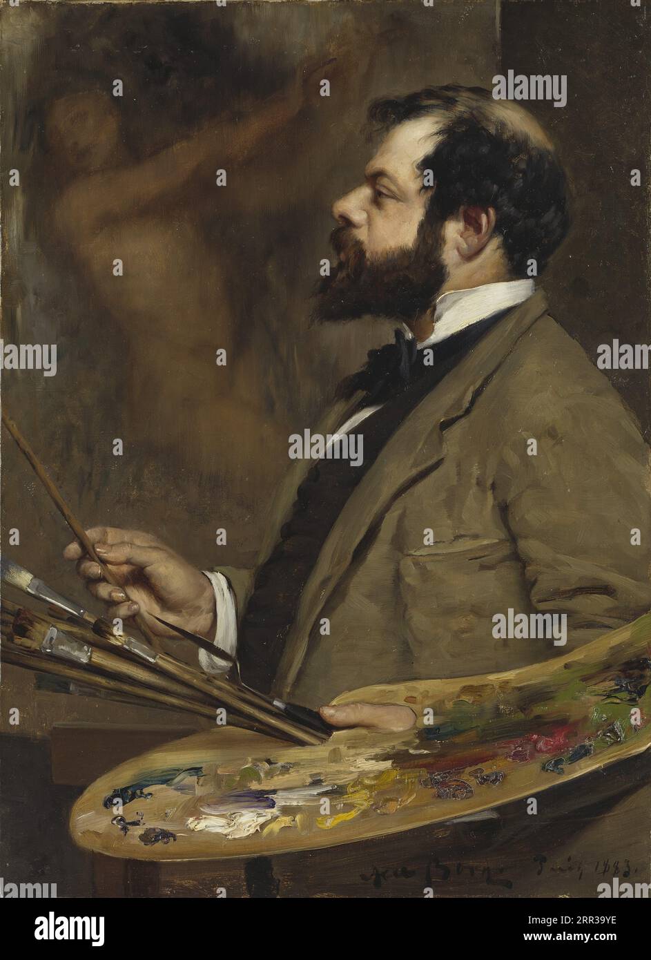 L'artiste Ernst Josephson 1883 par Axel Borg Banque D'Images