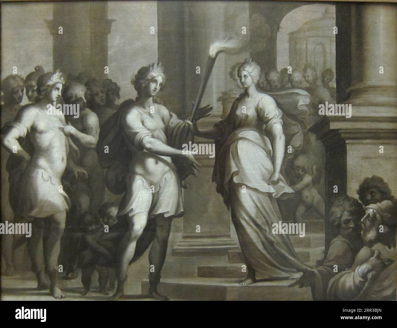 Théagène reprend la torche des mains de Chariclée entre 1609 et 1610 par Ambroise Dubois Banque D'Images