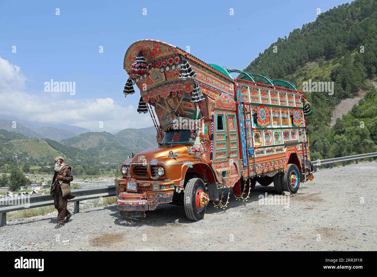 Camion décoré au Pakistan Banque D'Images