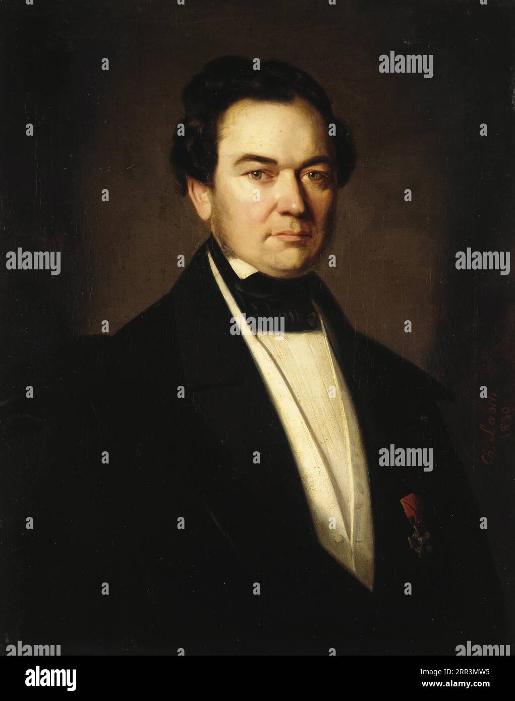 Portrait de Rudolf Hermann 1850 par Carl Johann Lasch Banque D'Images