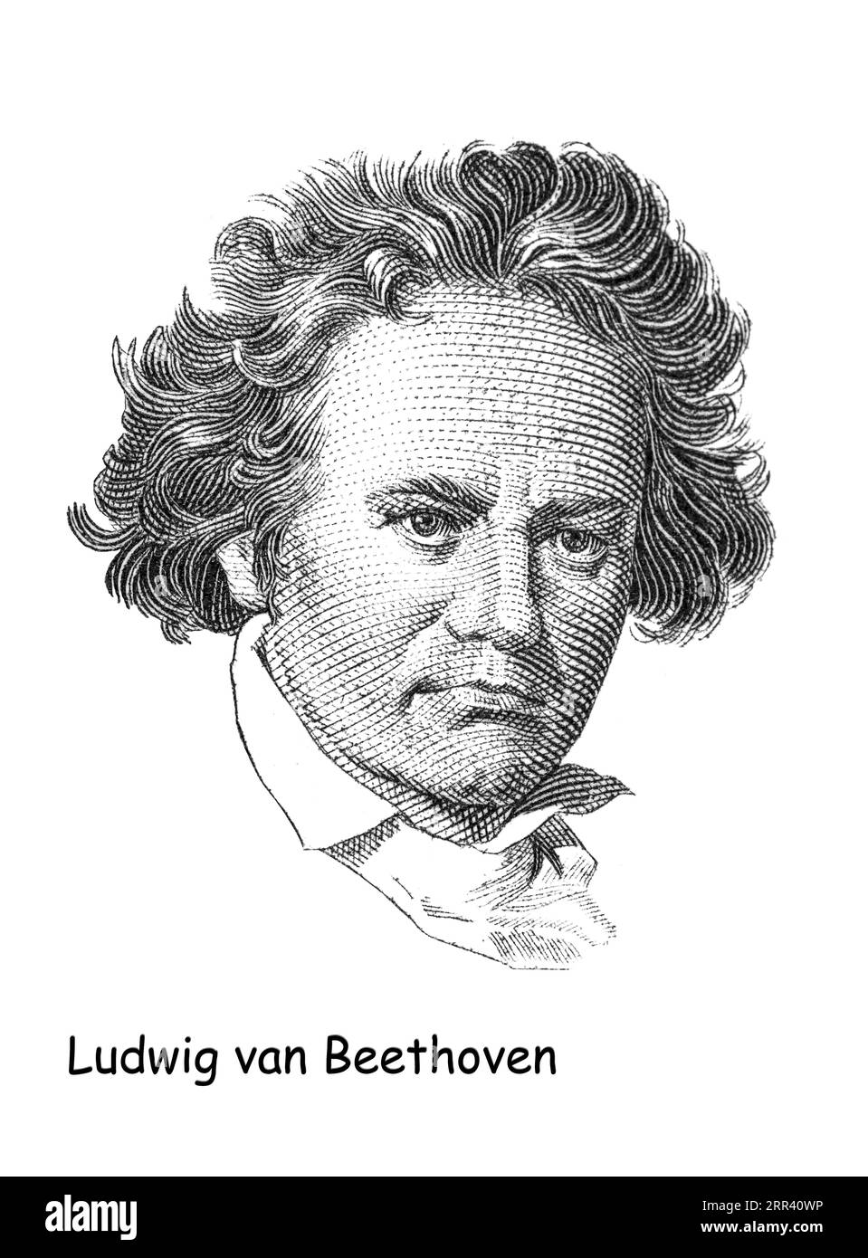 HONGRIE - VERS AVRIL 2016 : un timbre postal imprimé en HONGRIE montre un portrait de Ludwig van Beethoven vers 1960 Banque D'Images