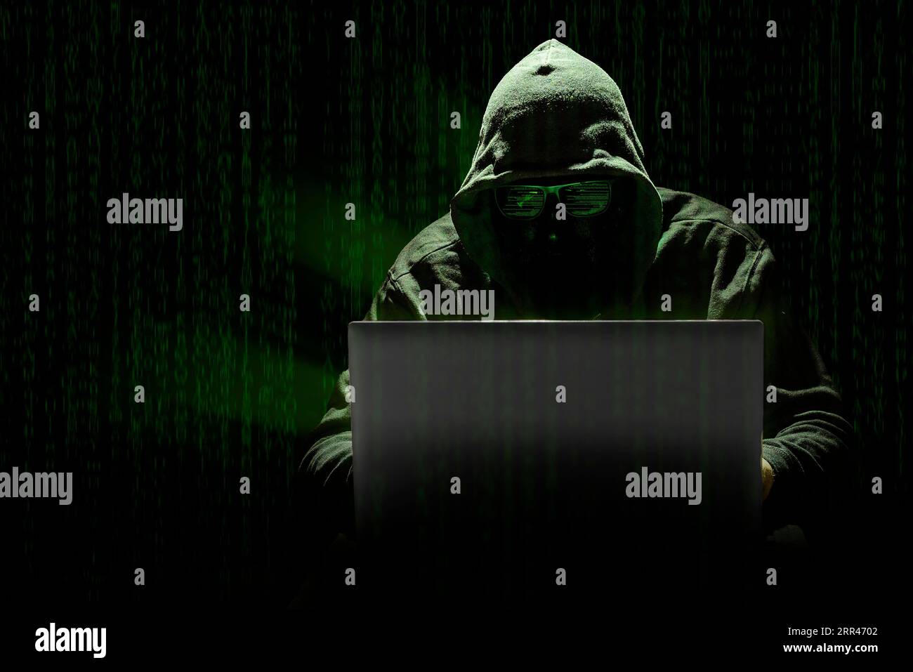 Computer hacker attack black background Banque de photographies et d ...