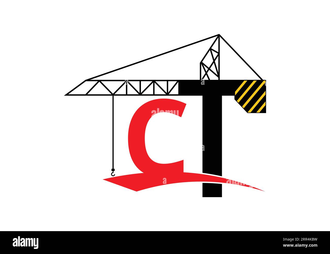 Modèle vectoriel de symbole de logo de construction de lettre C. Illustration de Vecteur