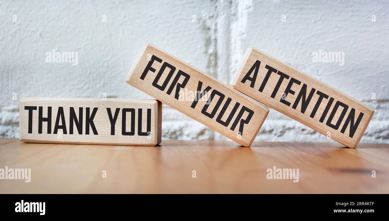 Merci pour votre attention Banque de photographies et d’images à haute résolution Alamy