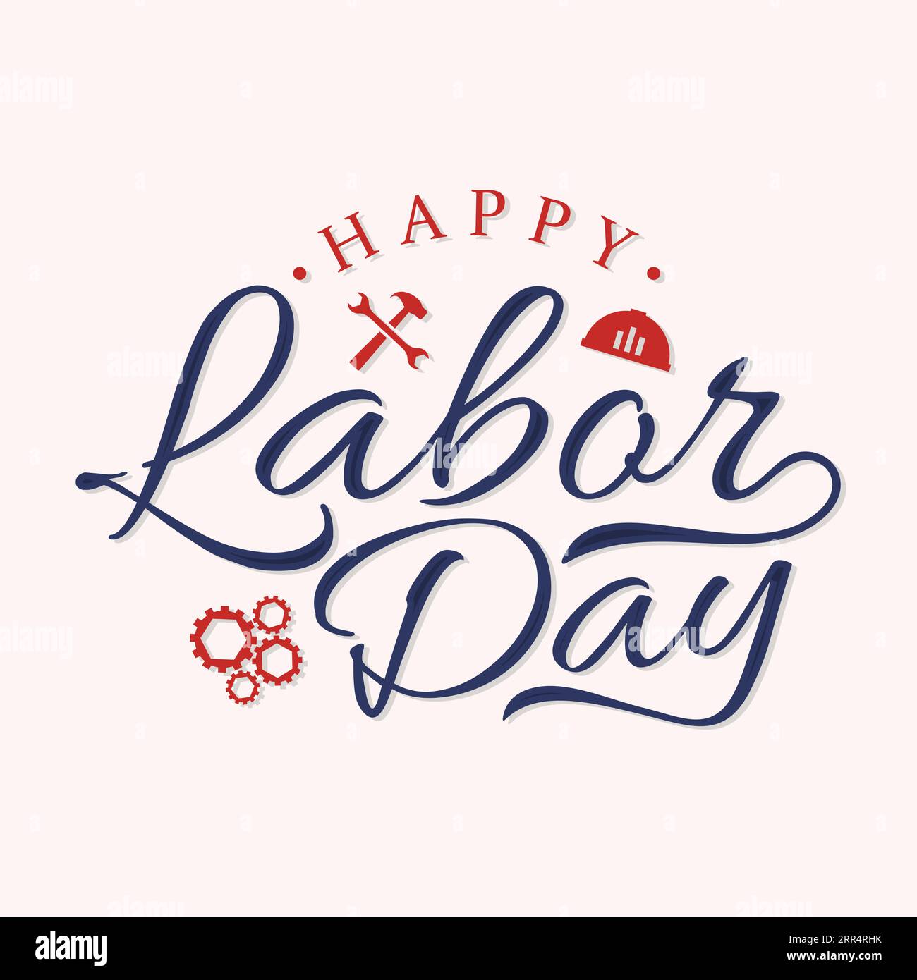 Fond de modèle de lettre typographie vintage Happy Labor Day. Illustration vectorielle Illustration de Vecteur