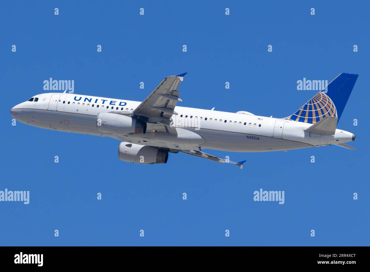 N461UA Airbus A320-232 de United Airlines au départ de Los Angeles International (LAX / KLAX) Banque D'Images