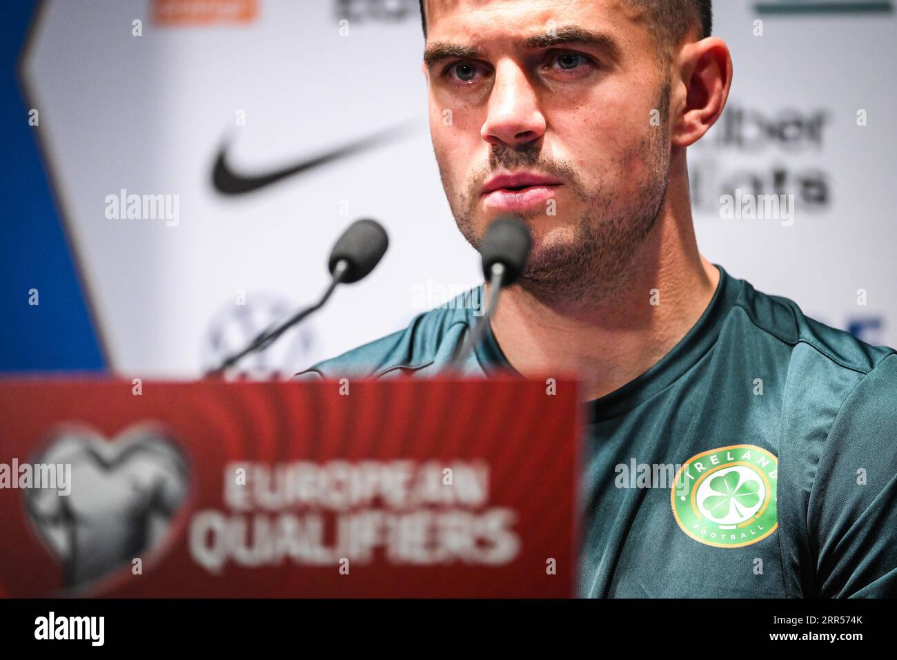 John EGAN d'Irlande lors de la conférence de presse de l'équipe d