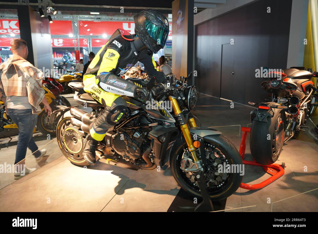 ISTANBUL, TURKIYE - 29 AVRIL 2023 : MV Agusta Rush moto exposée à Motobike Expo dans le centre d'exposition d'Istanbul Banque D'Images