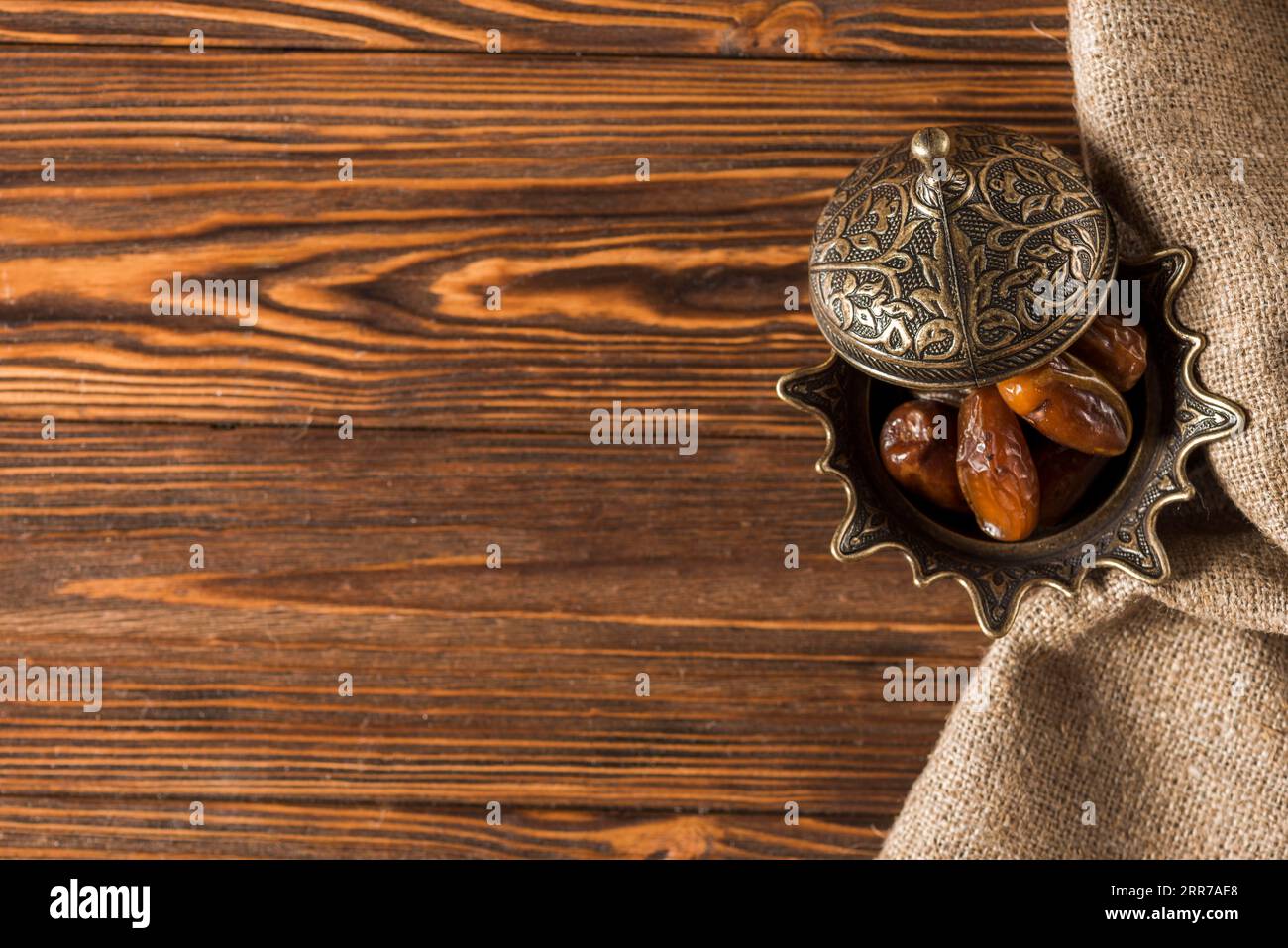 Nourriture arabe ramadan avec Copyspace Banque D'Images