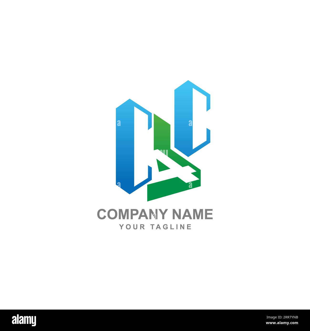 Immobilier 4c texte logo icône modèle de conception Element.EPS 10 Illustration de Vecteur